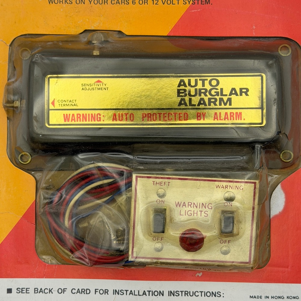 Safer-Emco Auto Burglar Alarm Vintage E3006 6V/12V Gold‎ Retro Car Security Kit - Picture 2 of 8